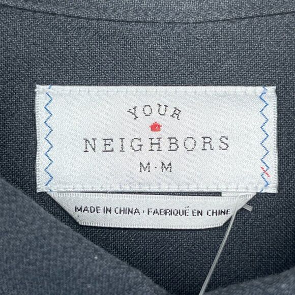 NWT Your Neighbors Button Up Shirt Mens Medium Gray - Picture 13 of 15